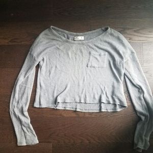Hollister cropped knit long sleeve